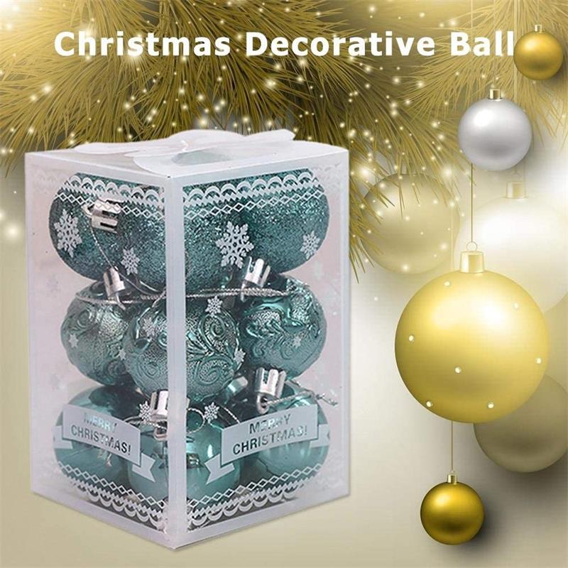 Boxed Set Van Plastic Electroplated Kerstballen Kerstboom Creatieve Decoratie Kerst Bal Decoratie Props Chris