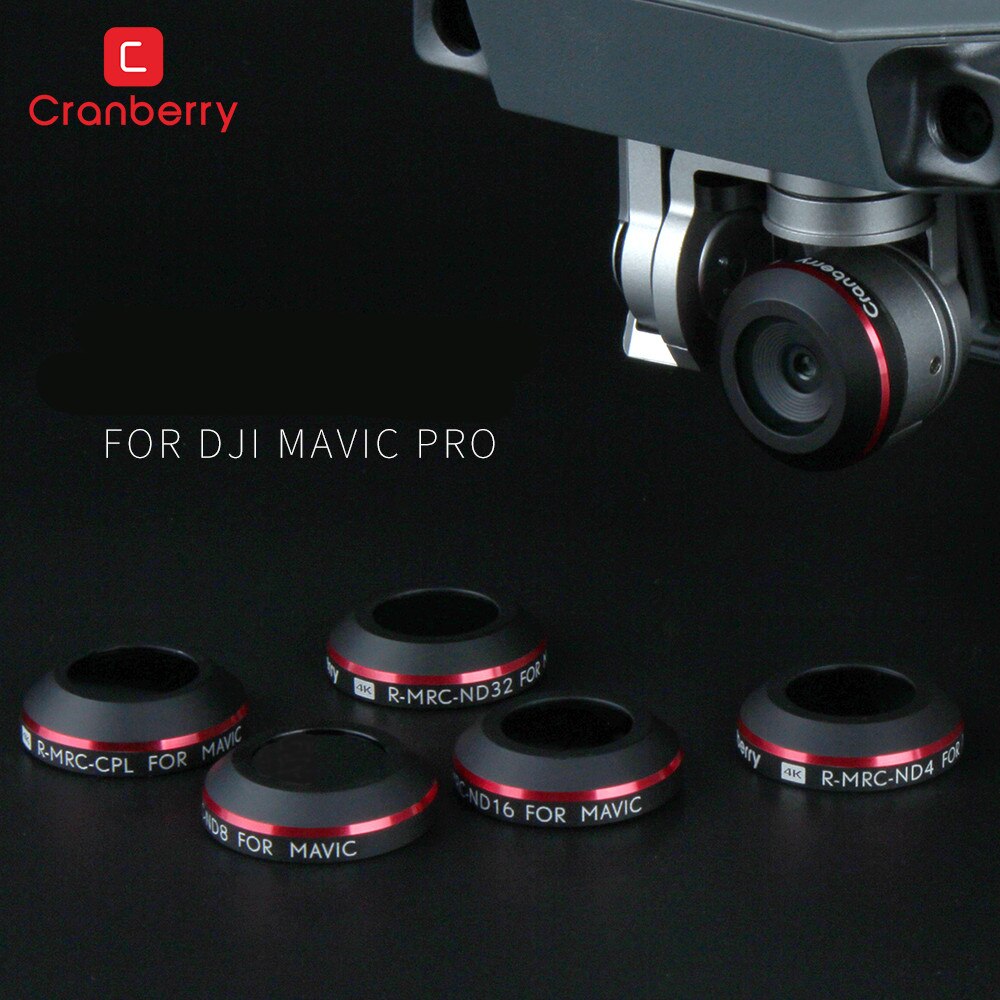 Multi coatede filtersæt til dji mavic pro platin drone kamera cpl  nd4 nd8 nd16 sæt uv linsefiltre med beskyttende etui