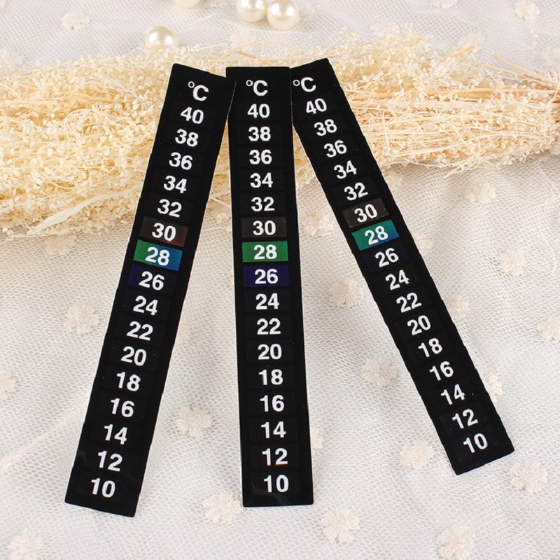 Aquarium thermometer koelkast keuken vloeibare kristal digitale temperatuur stickers plakken -on 10 40 c graden plakstrip