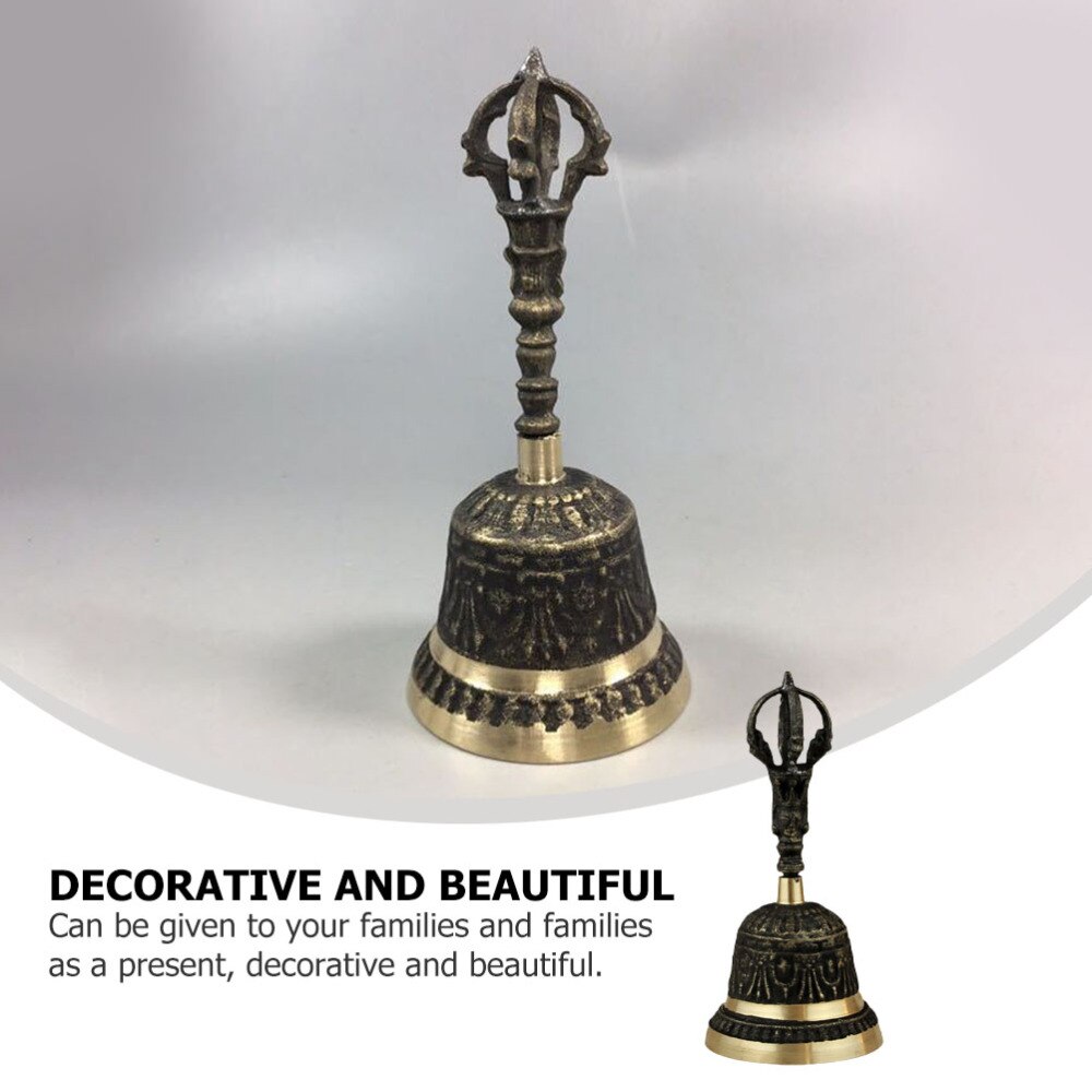 Handle Hand Bell Metal Decorative Bell Tabletop Copper Handbell for Home