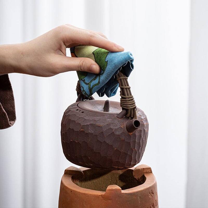 Toalla de té de gamuza Kung Fu, tetera antiquemaduras, accesorios de posavasos para taza de té Zen, alfombrilla de té absorbente para el hogar, servilleta de té