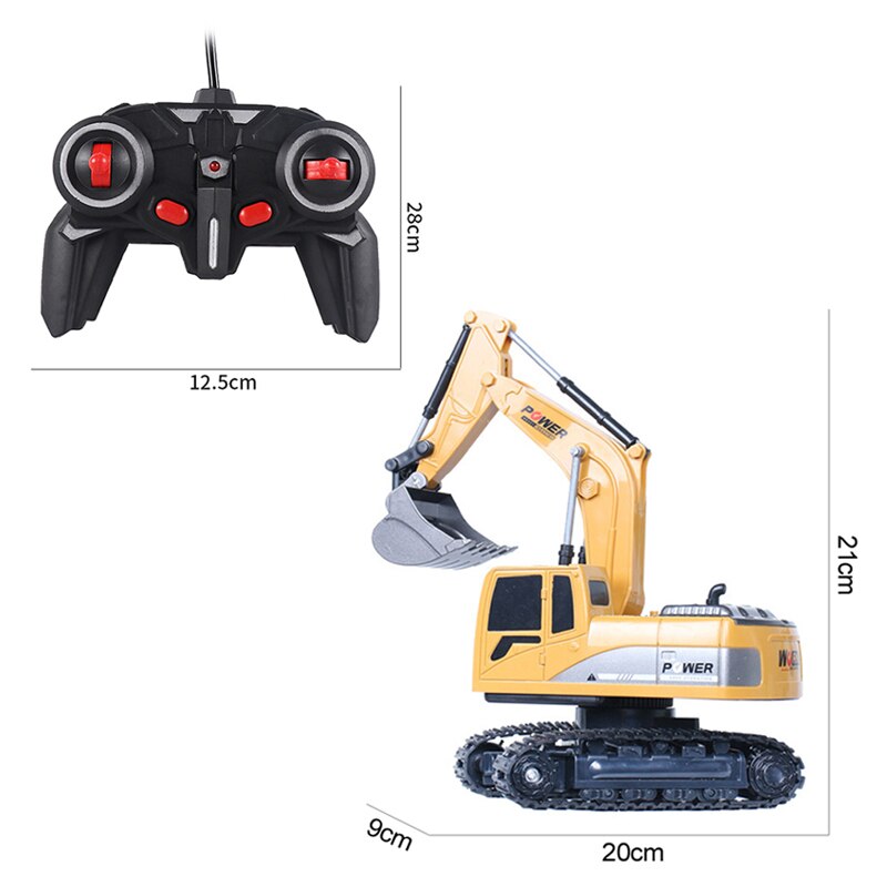 Engineering 2.4Ghz 6 Channel Car 1:24 RC Excavator Toy Alloy And Plastic Excavator 6CH And 5CH RTR For Kids Christmas