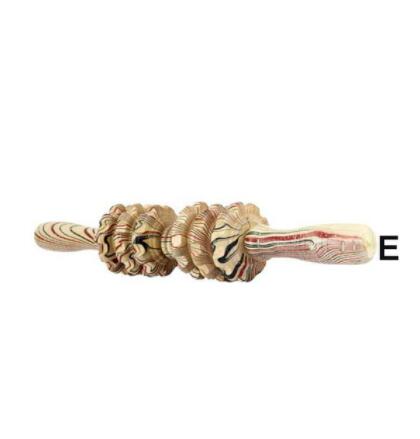 Yoga Meridian Rod Nine Fine Wheel Shaft Whole Body Massage Roller Pounded Waist Back Massage Neck Leg Wooden Massager: StyleE