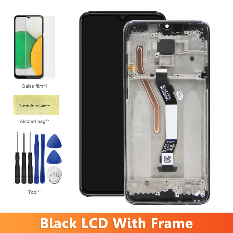 6.53" Screen for Xiaomi Redmi Note 8 Pro M1906G7I M1906G7G Lcd Display Touch Screen with Frame for Redmi Note 8 Pro Replacement: Khaki
