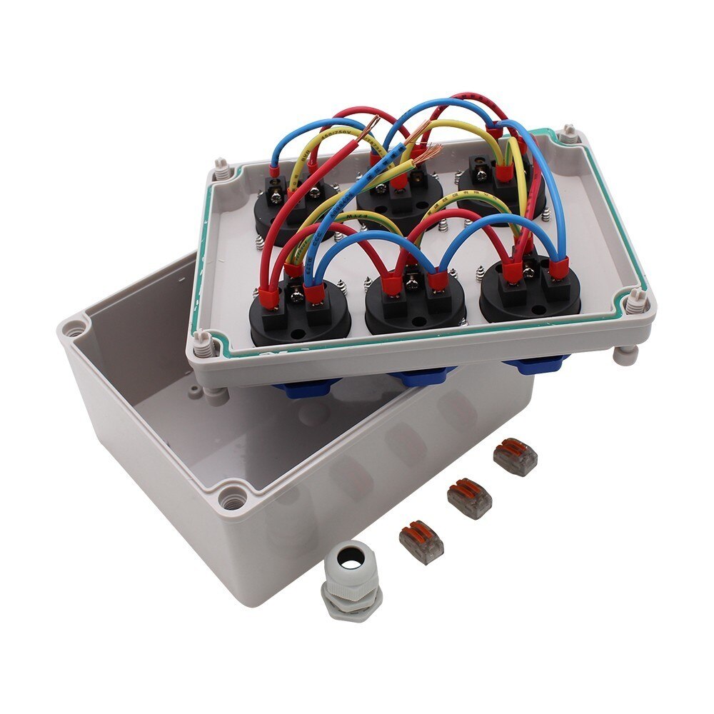 Plastic Waterdichte Socket Doos Huishoudelijke Socket Junction Box Outdoor Regendicht Socket Doos Ontmoette Wartels en Draadconnectors: M-socke006