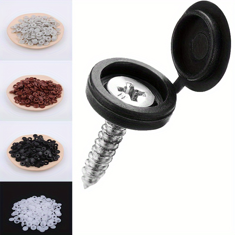 50 stks/zak Praktische Scharnierende Plastic Schroef Vouw Snap Beschermkap Knop Moeren Cover Bouten Beschermen Meubels Decor