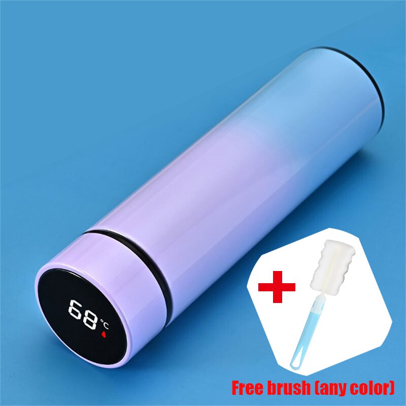 Temperature Intelligent Measurement Thermos 500ml Cup Bottle Touch Control LED Digital Display Coffee Cup Bottle Christmas: J