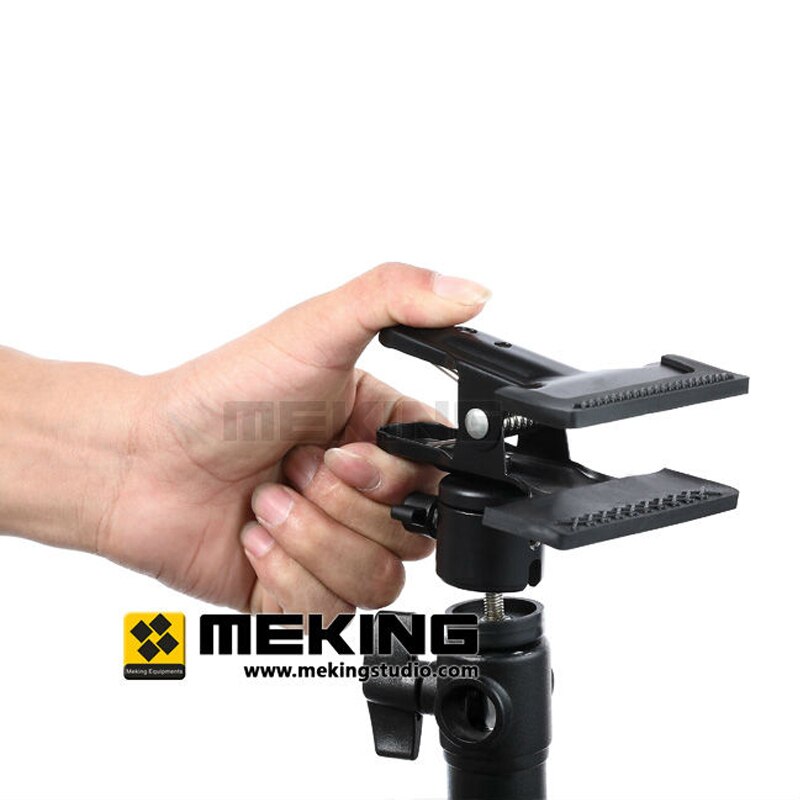 Universal Photography Light Stand Clip Camera Holder Metal Grip Clamp Mount with Standard Ball Head 1/4 Screw For Studio Camera