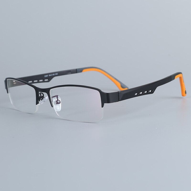 Bellcaca Montatura per occhiali Uomini Nerd Occhiali Da Vista Ottico Del Computer Da Vista Occhio Chiaro Occhiali Lenti Telaio Per Il Maschio Eyewear 2387: 2387 Black-orange