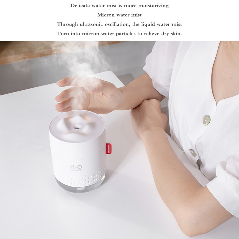500ml ultralyds luftfugter mini luftfugter husholdningsforstøver diffuser usb desktop indendørs luftrenser 500ml sikkerhed