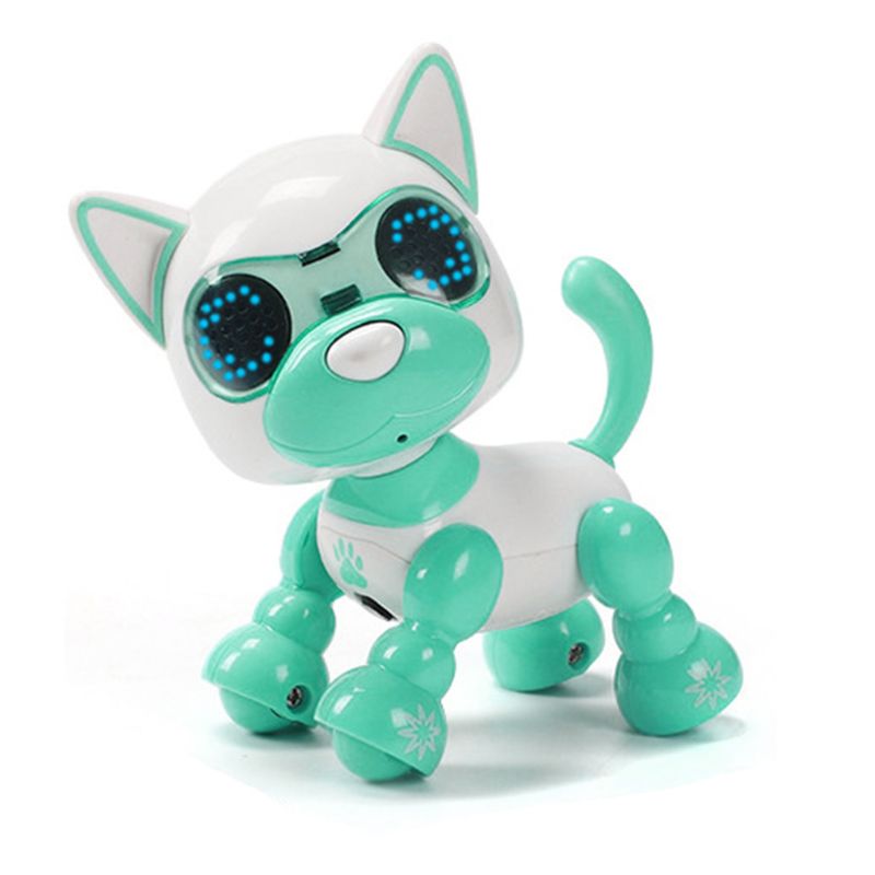 Robot Dog Robotic Puppy Interactive Toy Birthday Christmas Toy for Children J0PF: Green