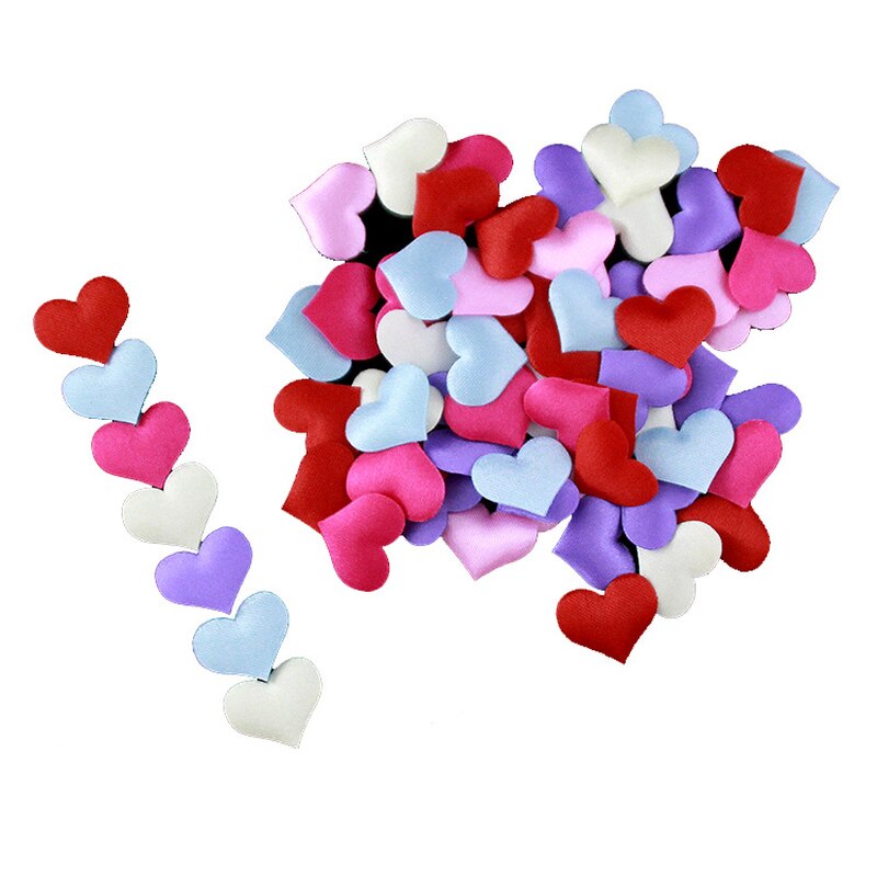 Confettis en forme de cœur pour lit de mariage | Éponge à jeter en forme de cœur, fleurs pour décoration en chambre, pétales à la main, fournitures pour fête de amour, 2cm, 100 pièces