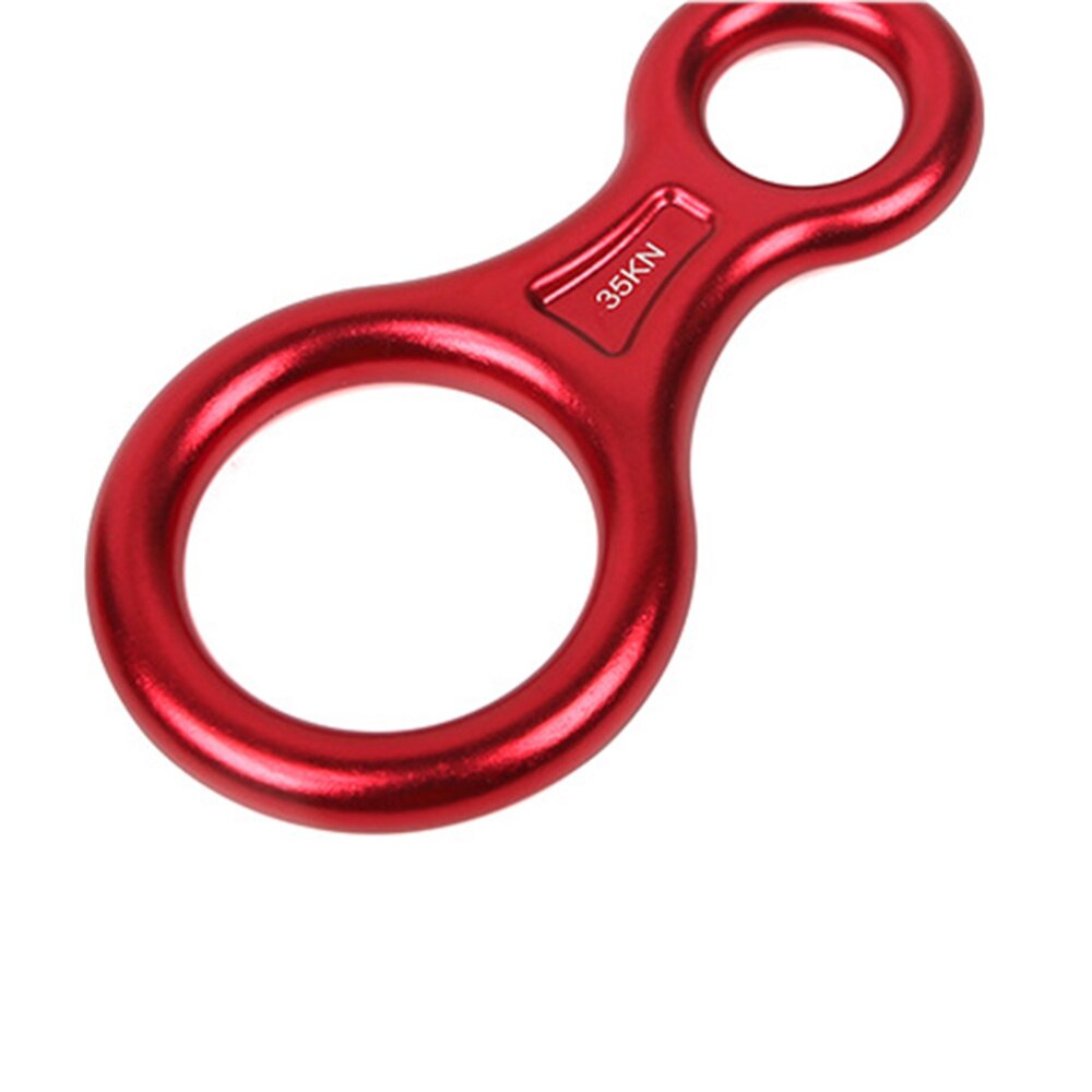 2pcs Climbing Descender 35KN Figure 8 Word Rope Descender Rappel Ring Downhill Eight Ring Rappelling Gear Belay Device Equipment