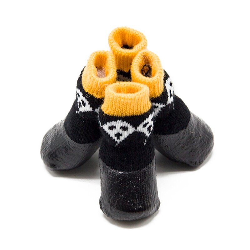 4 Stks/set Rubber Hond Schoenen Waterdicht Anti-Slip Laarzen Hond Huisdier Warme Sokken Voor Regenachtige Besneeuwde Dag