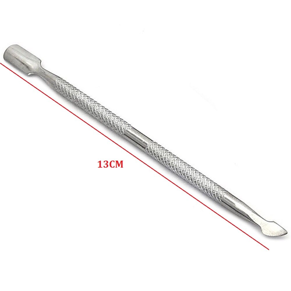 Pro Acero inoxidable empujar cutícula esencial cuchara empujador de cutícula alicates cortaúñas cortador de uñas artístico herramientas manicura del dedo del pie