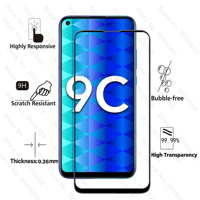 Чехол хонор 9a 9c 9 s di vetro 2-in-1 macchina fotografica di vetro di protezione per huawei honor 9a 9c 9 s honer 9 un c s honar a9 c9 s9 caso della copertura della pellicola