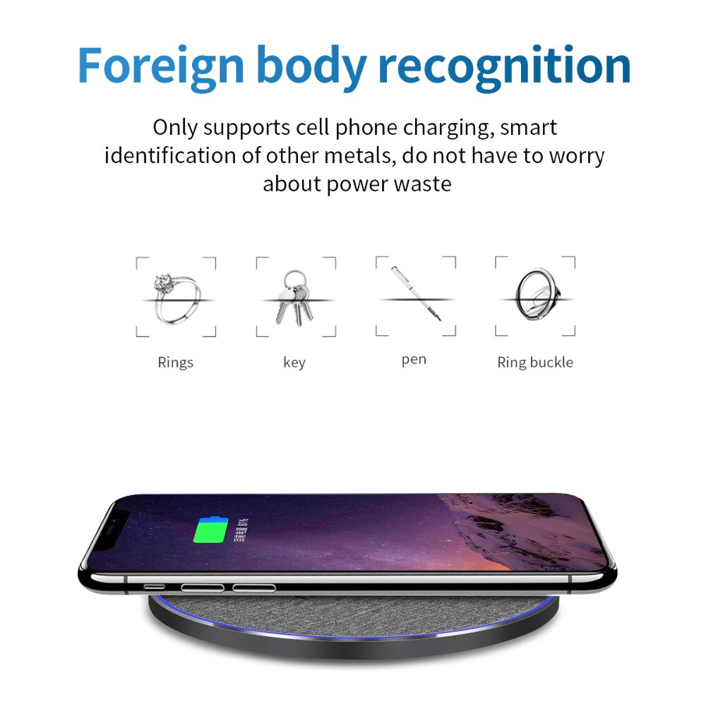 FDGAO 15W Qi Wireless Charger for iPhone 12 11 XS XR X 8 Fast Charging Pad Dock Station For Sasmung S21 S20 S10 S9 Note 10 20