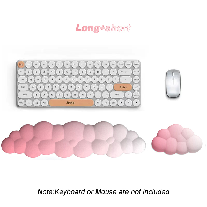Alfombrilla para teclado para juegos con gradiente de nube, alfombrilla para muñeca, alfombrilla para muñeca, alfombrilla para ratón, memoria de espuma ergonómica Laika, soporte antideslizante para oficina: Oro