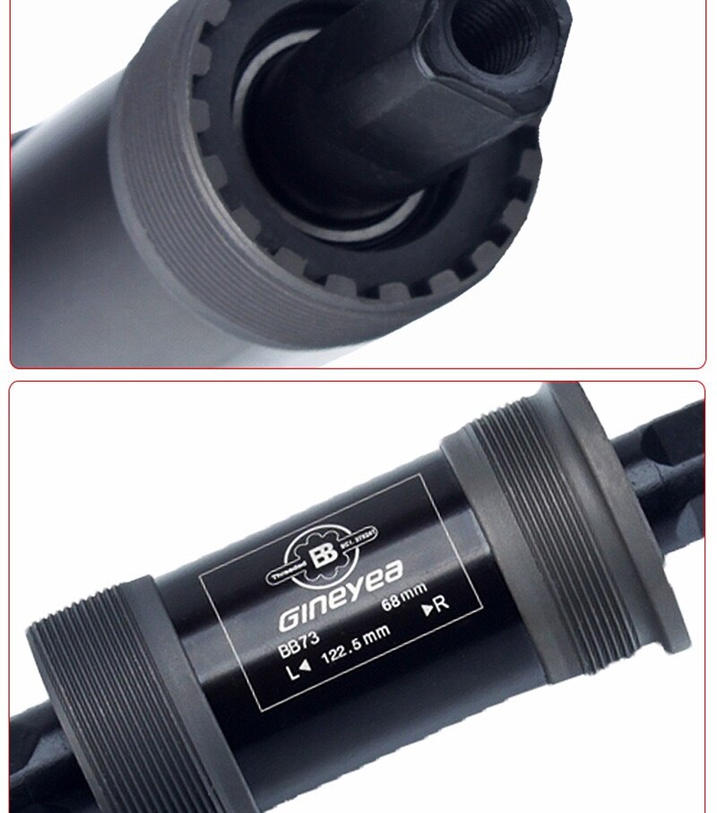 Fiets Vierkante Trapas Fiets Bb Lager As 68*110.5 113 116 118 120 1225 124 126mm Vierkant Bb Mtb Racefiets Onderdelen