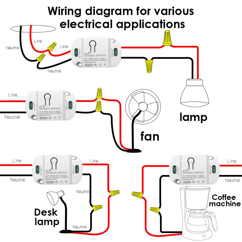 Tuya Alexa Google Home Wifi Switch Domotica Smart Switch Timer DIY Wireless Switches Smart Home Automation Compatible