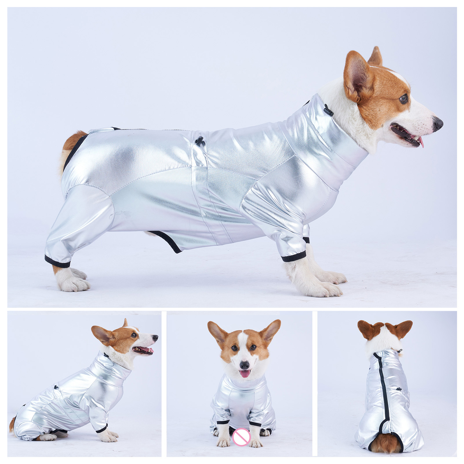 Waterproof Large Dog Clothes Space Suit Windproof Big Dogs Jumpsuit Medium Dog Coat Jacket Cool Handsome Dog Clothing