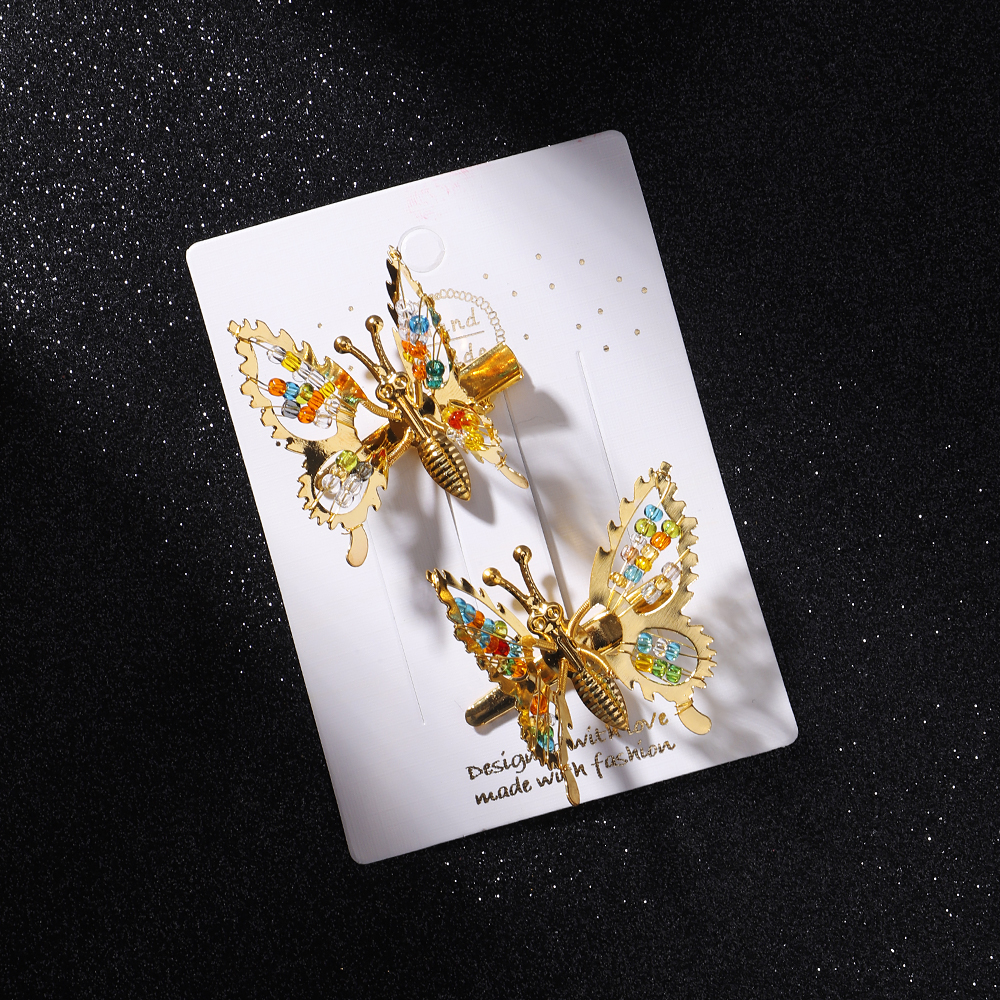 Horquilla de mariposa para mujer y niña, accesorios de Metal, Clip LATERAL de mariposa temblorosa, tocado con horquillas de mariposa móvil, 2/4 Uds.