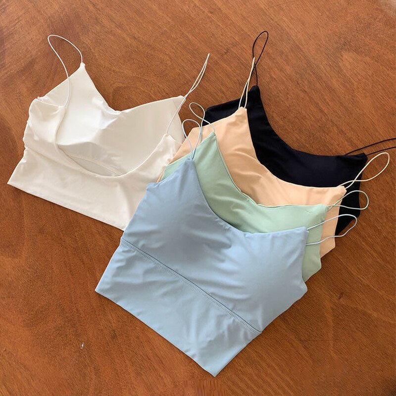 Sexy Tank Top Vrouwen Ijs Zijde Zomer Tube Top Sport Bh Vrouwelijke Yoga Sport Vest Beha Ademend Ondergoed Workout Vest top