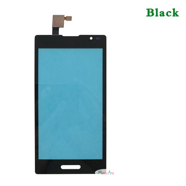 Gran , 4,7 ", para LG Optimus L9 P760 P765 P768, Sensor de Digitalizador de pantalla táctil, Panel de lente de vidrio exterior, negro, blanco + seguimiento: Black