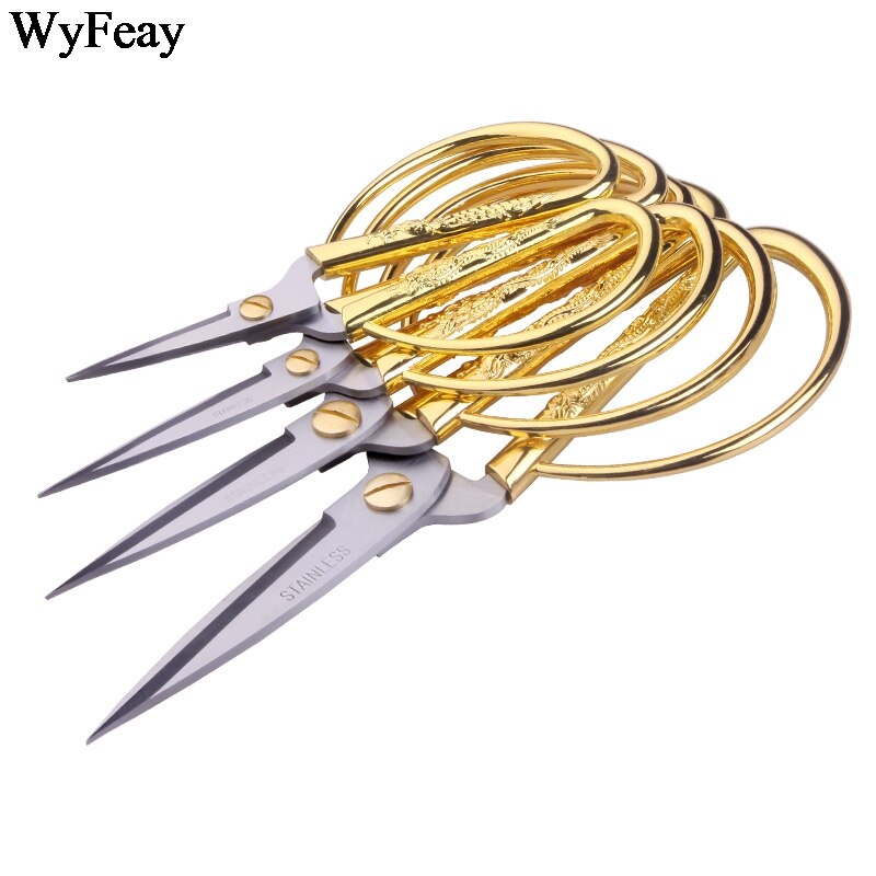 Nożyczki robić szycia ze stali nierdzewnej krótkie nożyce trwałe domowe krawiecki nożyczek złote nożyczki tkaniny robić wycinania rękodzieło narzędzia robić szycia
