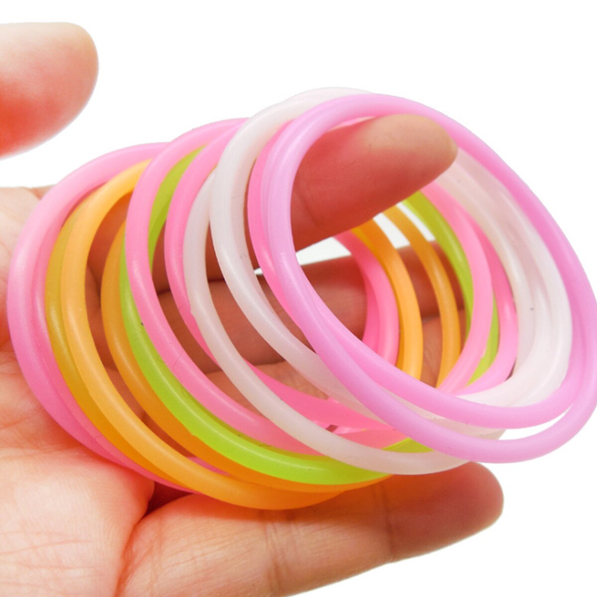 color silicone Women Hair Bands Waterproof Sports Bracelet Elastic Hair Rope Hair Accessoires