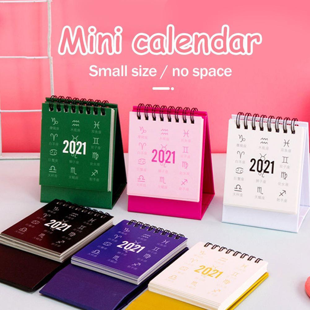 Jaar Mini Kalender Diy Draagbare Desk Twaalf Dagelijkse Schema Constellation Kalenders Leuke Tafel Kalender Planne V2O1