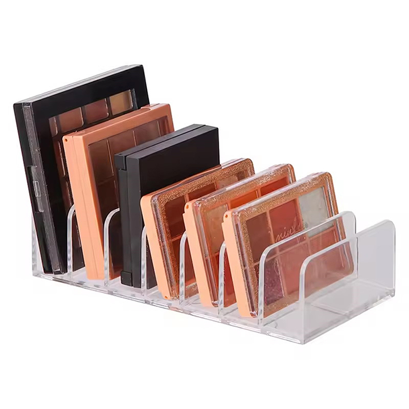 7-raster opbergdoos doorzichtig plastic make-up cosmetische standaard houder make-up lippenstift oogschaduw palet opbergorganisator