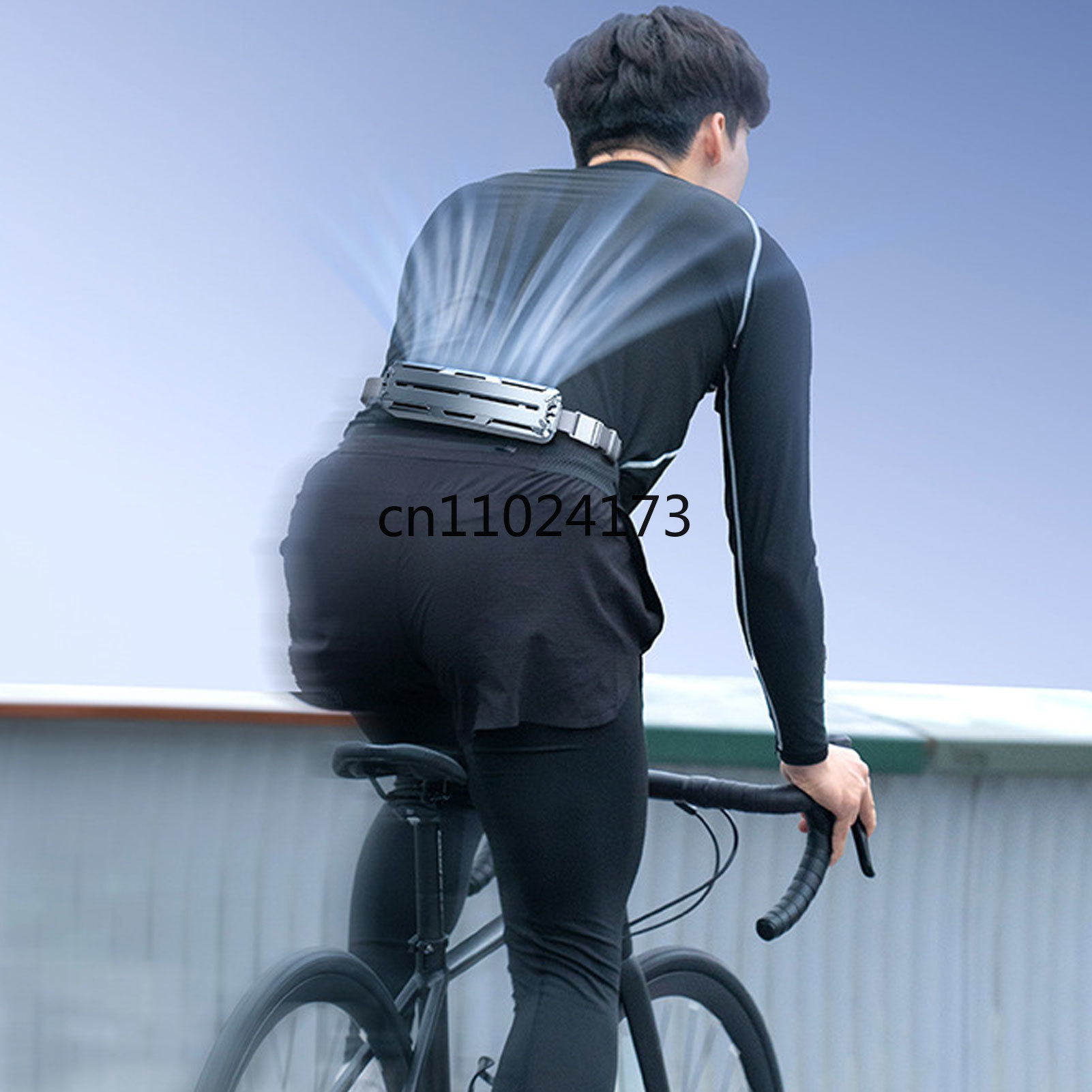 Resefläkt bärbar midjefläkt multifunktionell 3 hastigheter justerbar iskompress effektiv vidvinkelbältesfläkt för utomhussporter