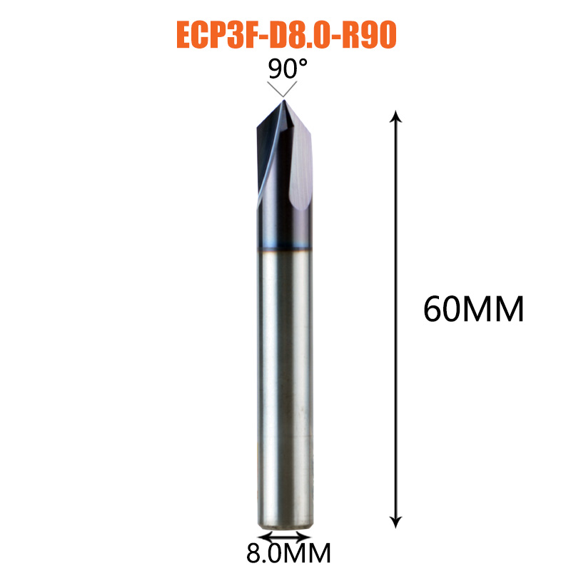 1pc canto arredondamento chanfro fresas 3-12mm rebarbação cnc madeira metal roteador bit chanfradura fresa canto redondo sobre bit: 4mm