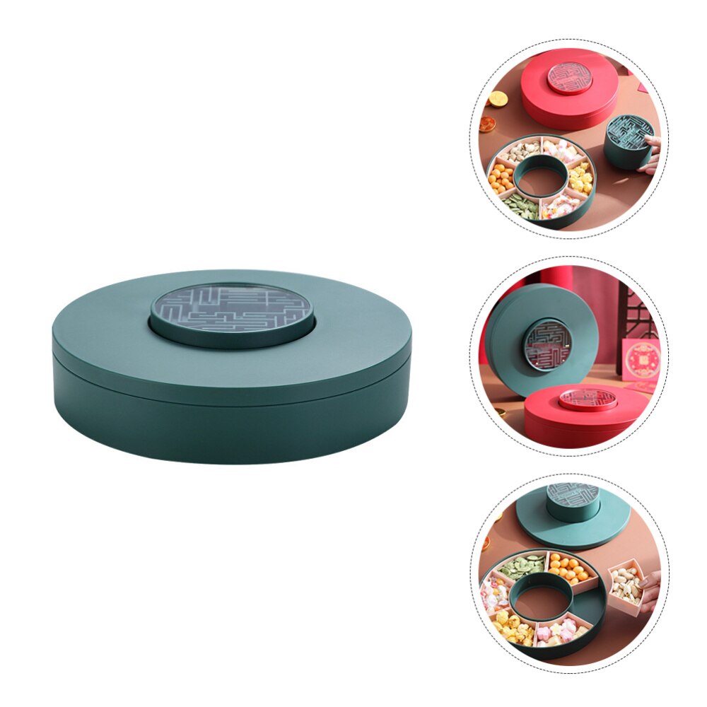 1pc Snack Storage Case Fruit Snack Candy Container Dessert Storage Tray: Green