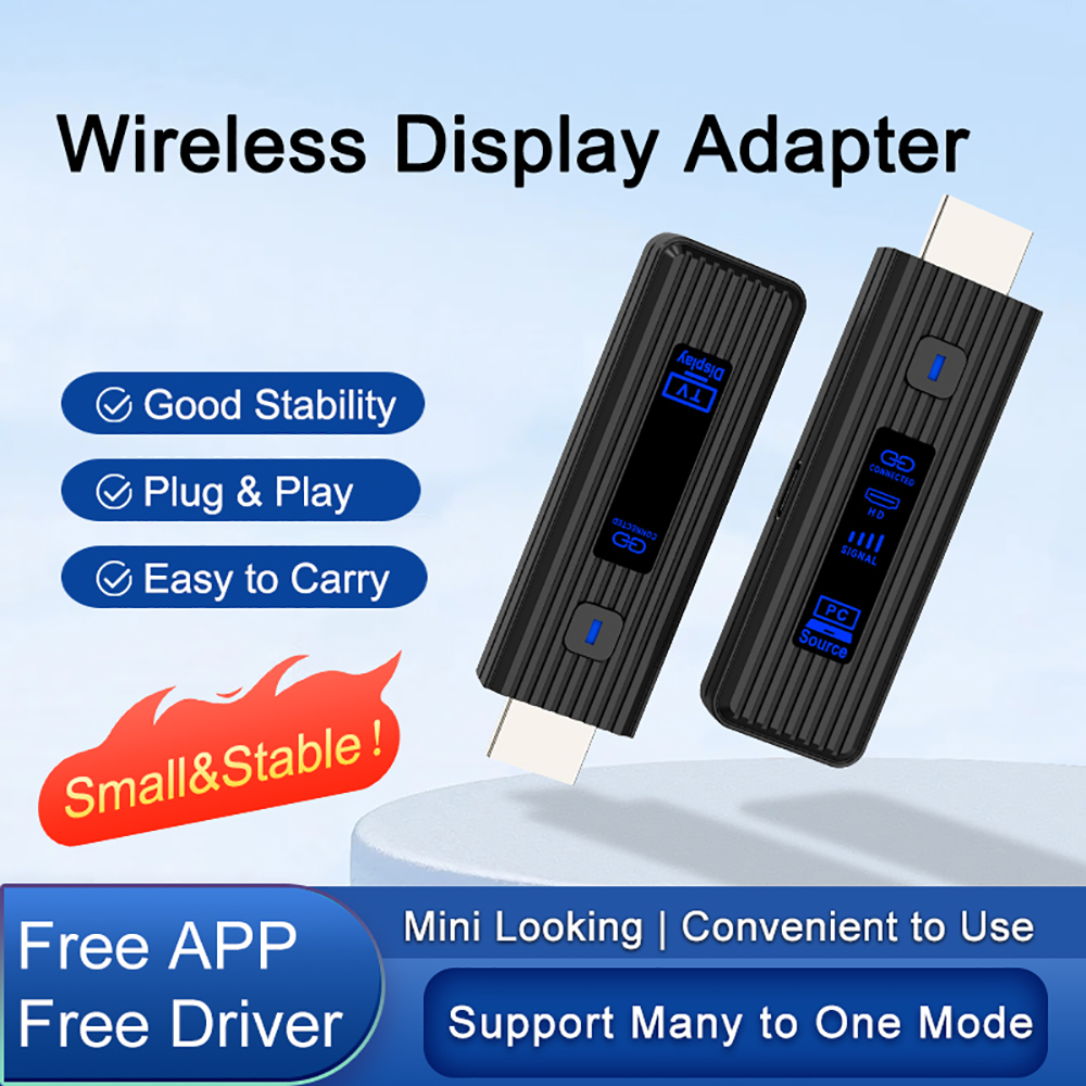 5.8g trådlösa hdmi-videosändare/mottagare förlängare 50m 1080p hdmi-video/ljud-tv-sticka intelligent displayadapter för tv/pc