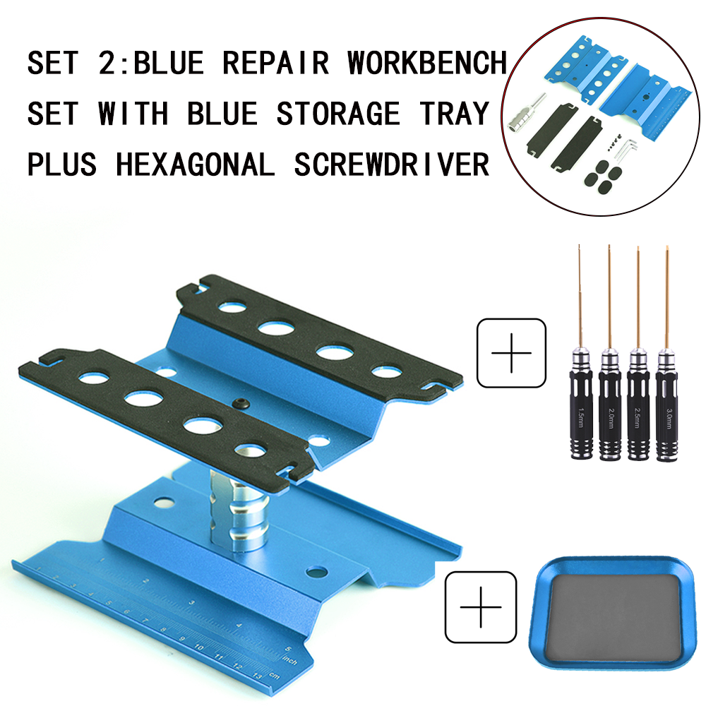 Herramienta de coche RC, soporte de trabajo de elevación, plataforma de montaje, estación de reparación giratoria de 360 grados para coche trepador de Buggy 1/10 1/8: Rosa