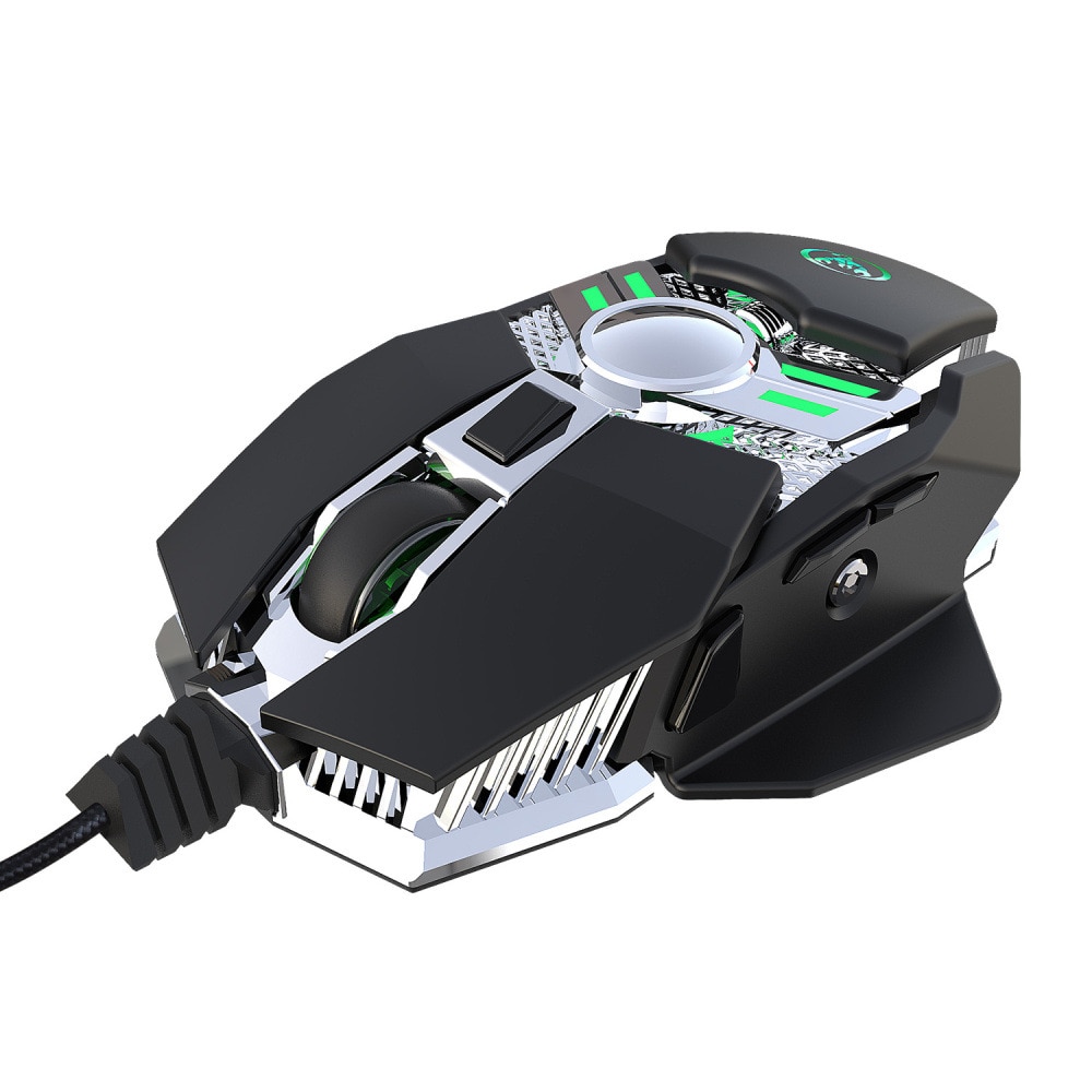 UTHAI DB27 The 7-key programming mechanical gaming mouse colorful lights eat chicken pressure gun wired mouse