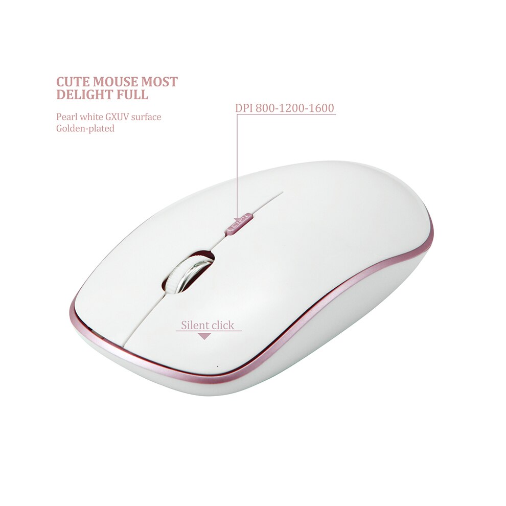 Jelly Comb — Clavier et souris multimédia sans fil, accessoire pour ordinateur 2,4G parfait pour un notebook ou portable discrets sans bruits à 102 touches