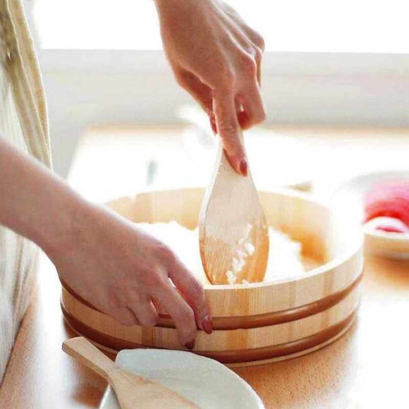 Japanse Keuken Houten Emmer Keuken Sushi Emmer Witte Grenen Houten Koreaanse Bibimbap Emmer Sushi Kom