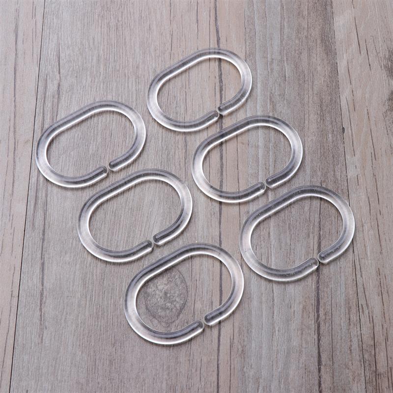 24 stk hvid plast badeforhæng kroge ringe c ringe bøjle bad draper loop clip glide