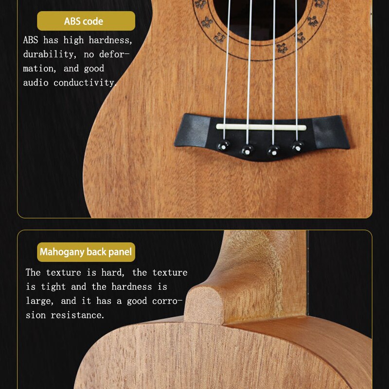 23 Inch Ukulele Four-stringed Small Guitar Instrument Musical Instruments for Beginners or Basic Players
