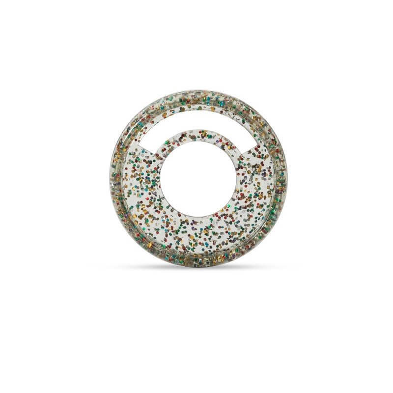Anneau de reliure en plastique multifonction, 20 pièces, 28mm, trou rond, peut transporter un disque de reliure pour stylo, fournitures de reliure pour ordinateur portable à feuilles mobiles: gold powder transpar