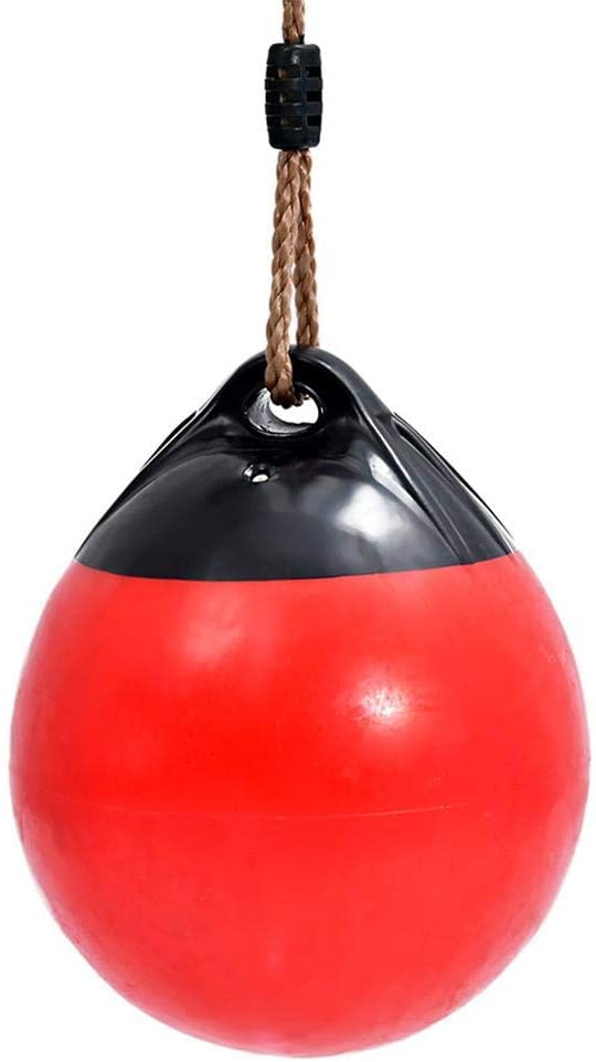 Columpio de bola inflable para niños, Columpio de árbol de cuerda de escalada con columpios de bola, juego de columpios de patio, accesorios para exteriores