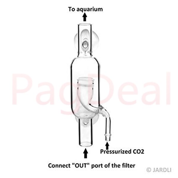 Glas inline  co2 atomizer diffuser system 12/16 16/22 aquatics vatten planterade akvarier fisk tankar  co2 diffuser reaktor injektor