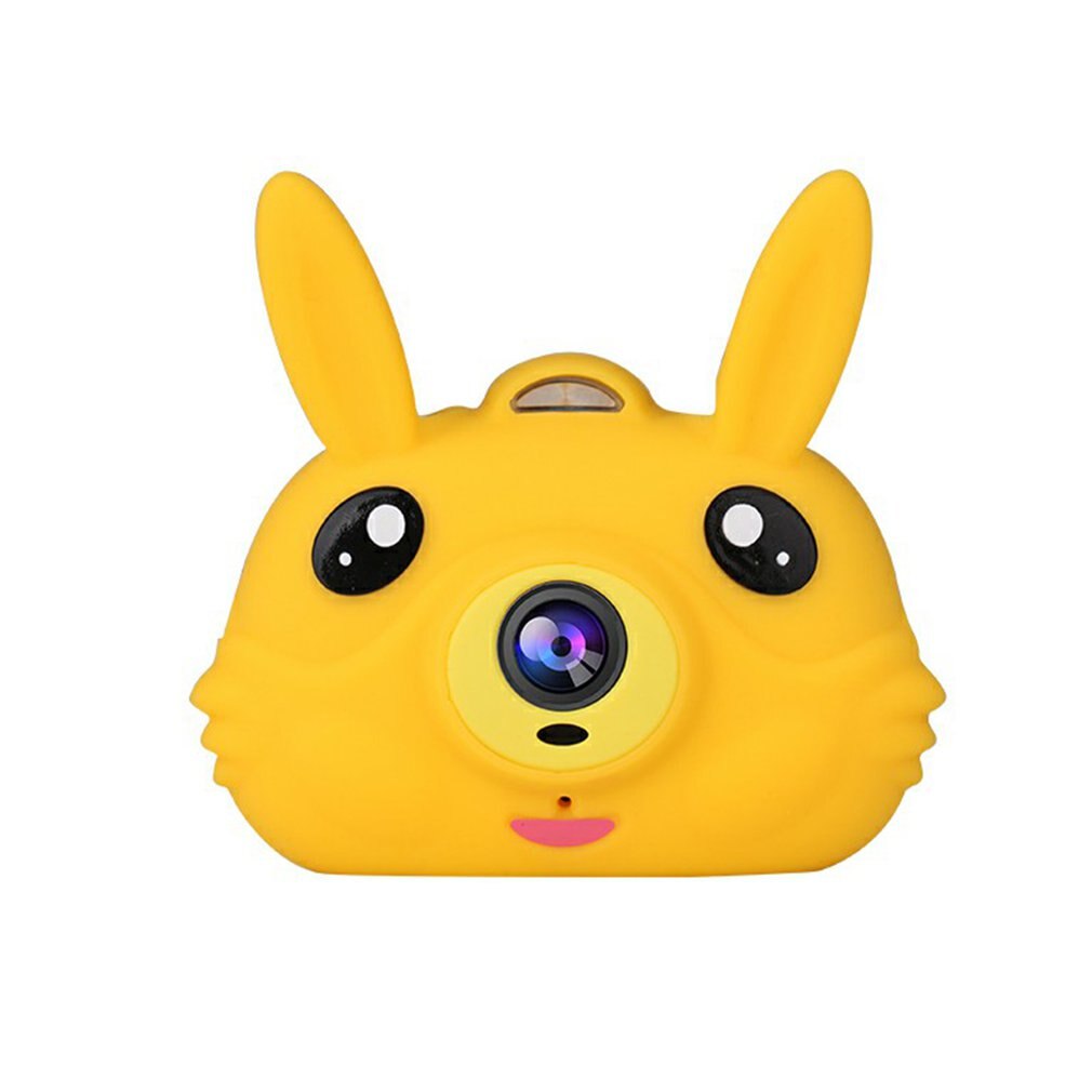 Children Mini Camera 2 Inch IPS HD Screen Kids Camera USB2.0 Digital Video Photo Camera For Kids Birthday with bag: Yellow