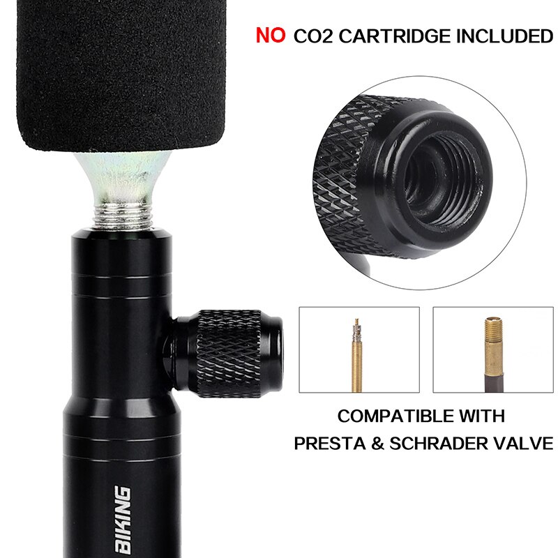 West cycling 2 in 1 mini fietspomp  co2 inflator tubeless bandenreparatietool presta & schrader ventiel mtb fiets luchtpomp