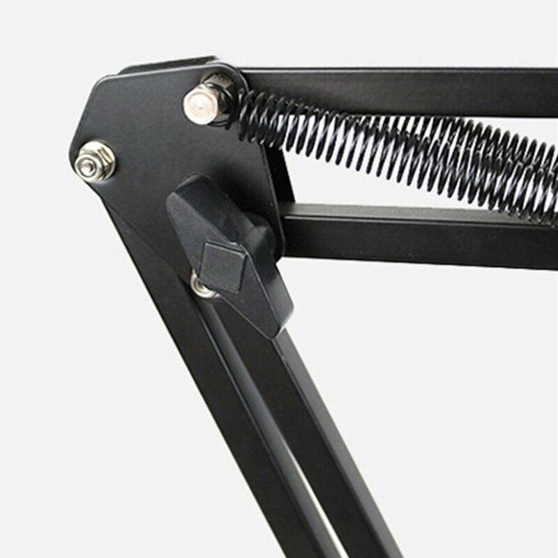 TOP Desk Mic Stand Adjustable Desktop Microphone Stand Tabletop Table Top Short Stand with Gear Fixing Boom Arm