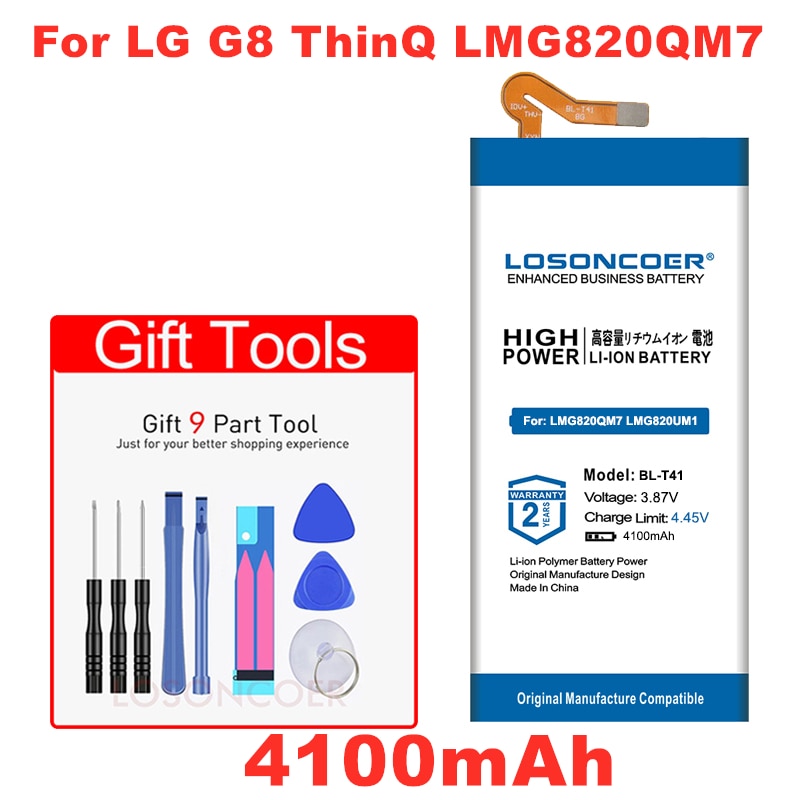 BL-T41 batería para LG G8 ThinQ LMG820QM7 LMG820UM1 LM-G820UMB LMG820UM0 LMG820UM2 LM-G820N G820N... G820UM LMV405EB... V40... V405QA7