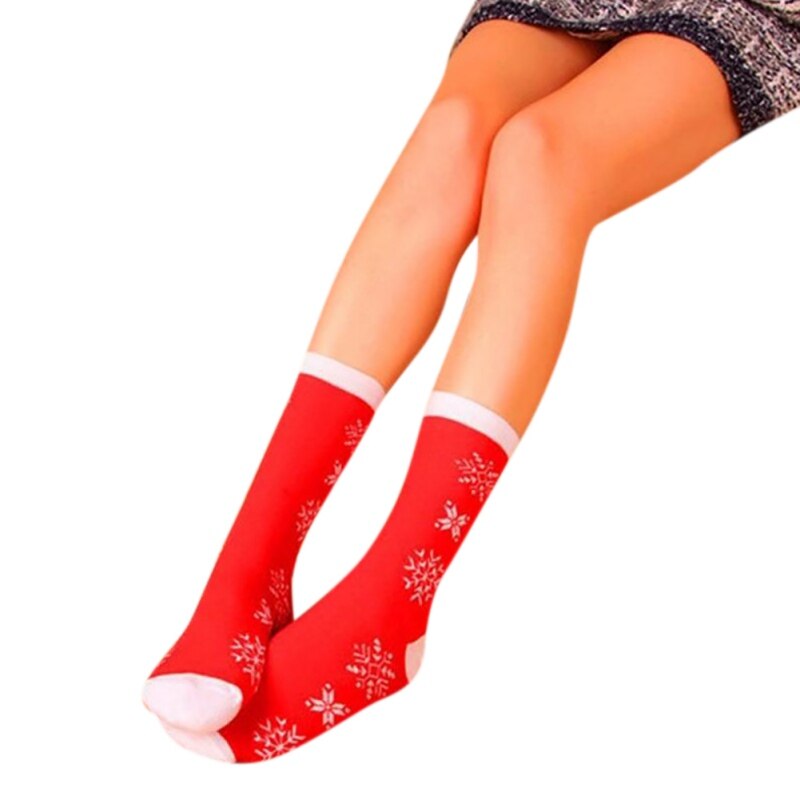 Christmas Socks Cotton Knit Crew Warm Socks For Girls Winter Novelty Christmas: G